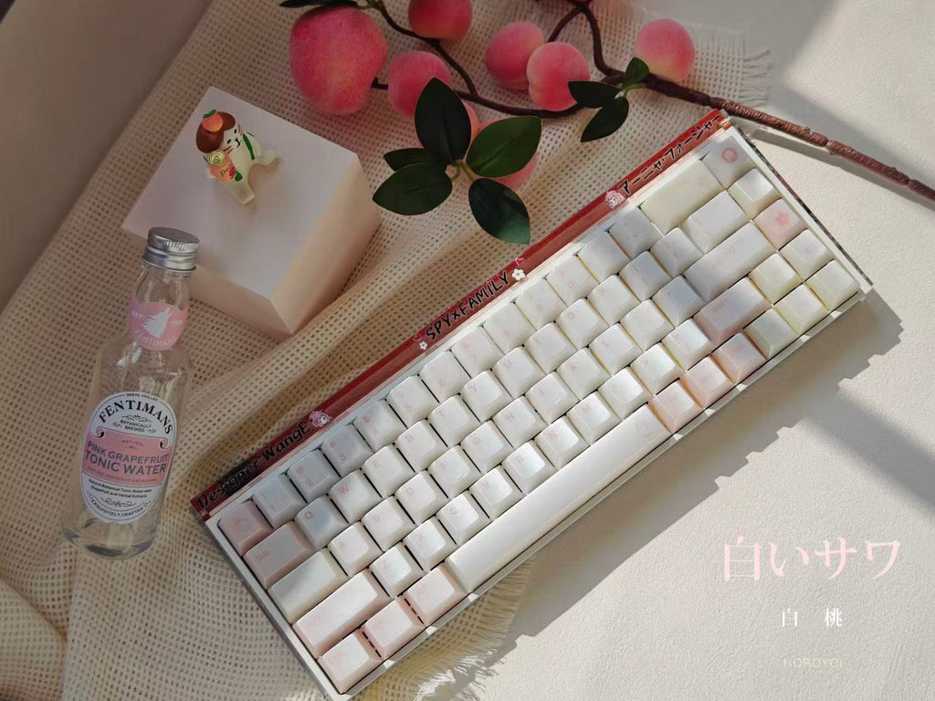 KEYCERBERUS | 白桃 珠光漆 PC鍵帽