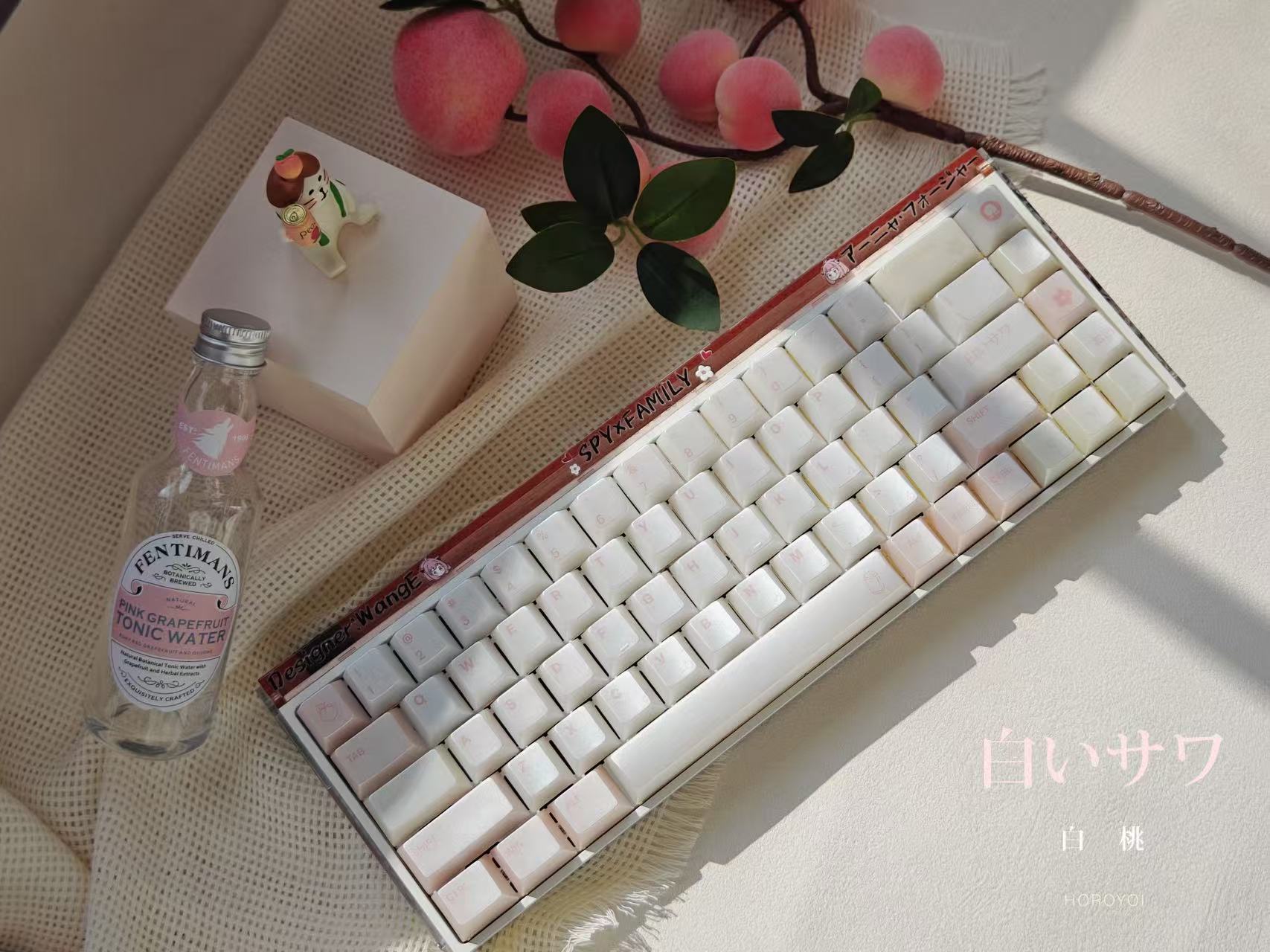 KEYCERBERUS | 白桃 珠光漆 PC鍵帽